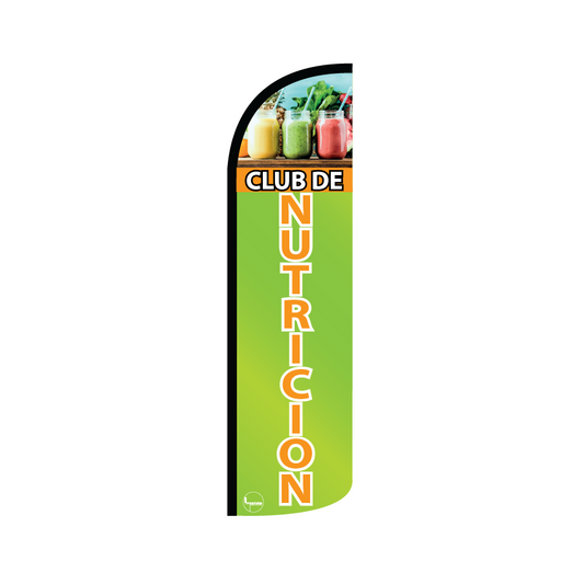 Bandera publicitaría para Club de Nutrición (4 mts x 95cm)-Impactate