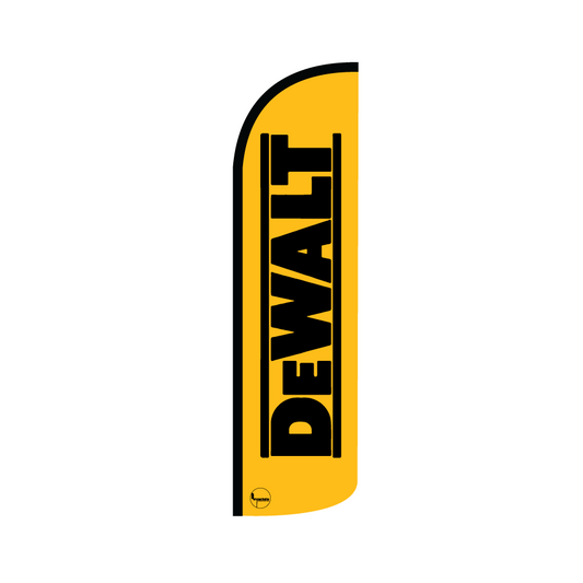 Bandera publicitaría para DEWALT Logo (4 mts x 95cm)-Paquete completo-Impactate