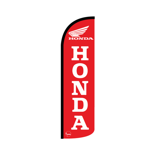 Bandera publicitaría para Honda (4 mts x 95cm)-Paquete completo-Impactate