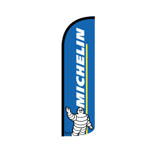 Bandera publicitaría para Michelin (4 mts x 95cm)-Paquete completo-Impactate