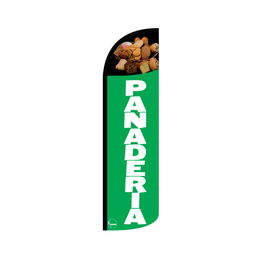 Bandera publicitaría para Panadería (4 mts x 95cm)-Paquete completo-Impactate