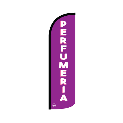 Bandera publicitaría para Perfumería (4 mts x 95cm)-Paquete completo-Impactate