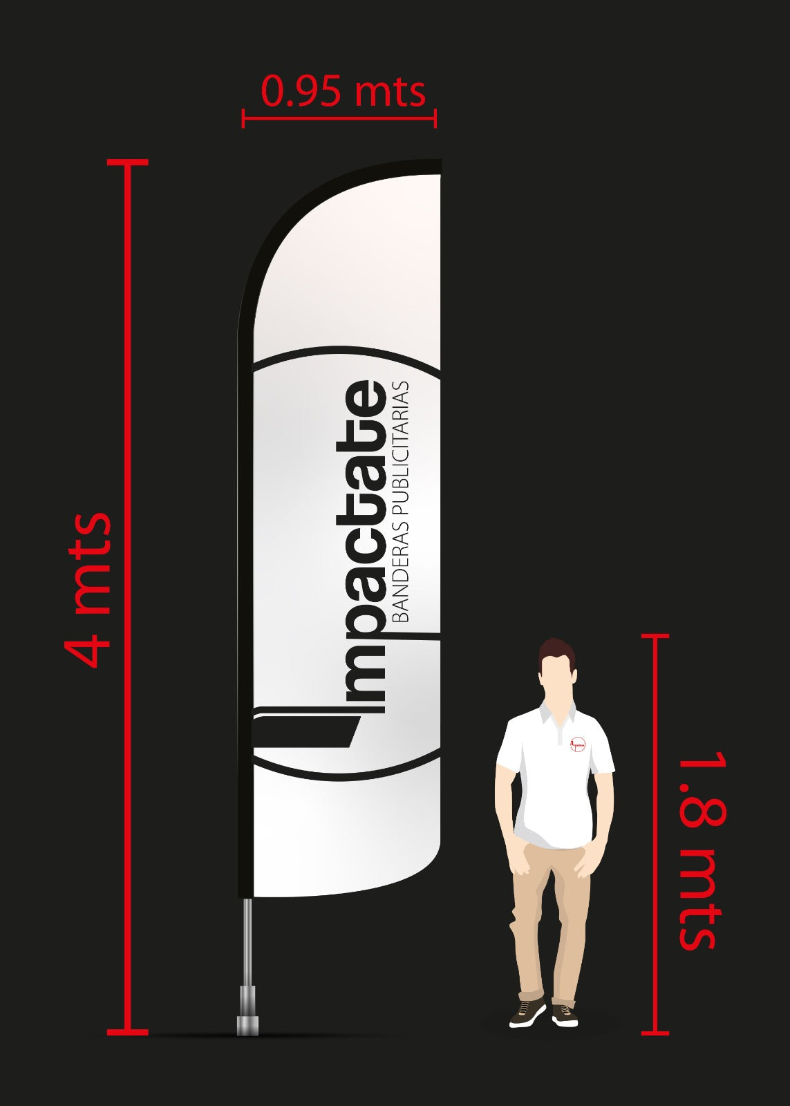 Agencia de viajes Impáctate (4 mts x 95cm)